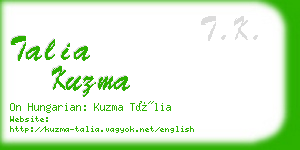 talia kuzma business card